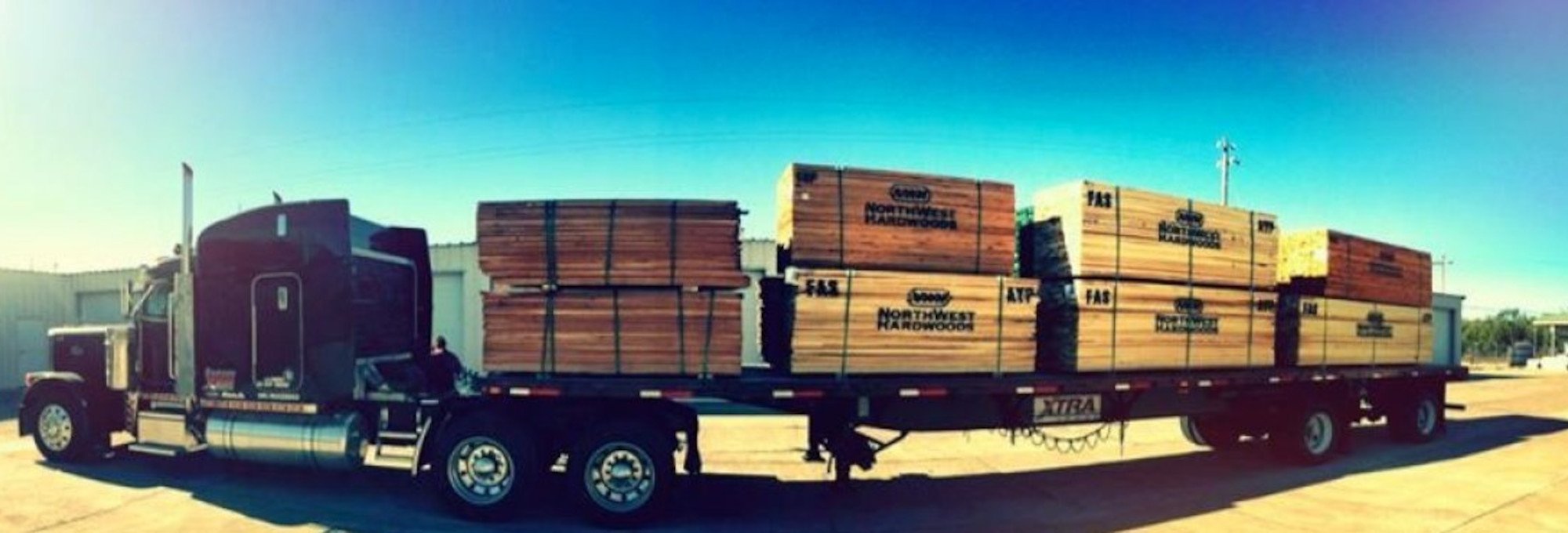 Truck with hardwood - Hughes Hardwoods in CA